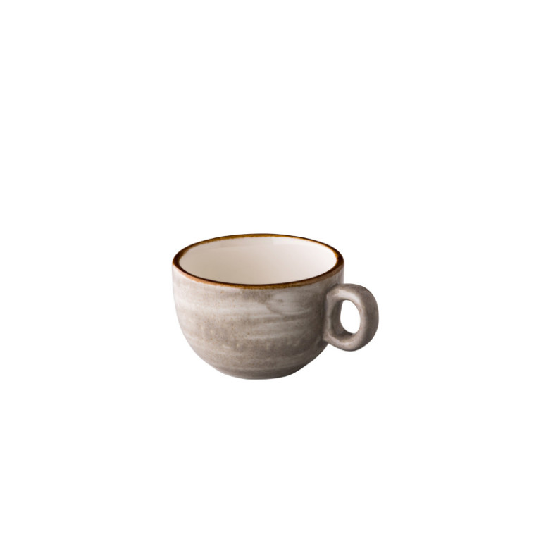Jersey cappuccino kop stapelbaar grijs 200 ml