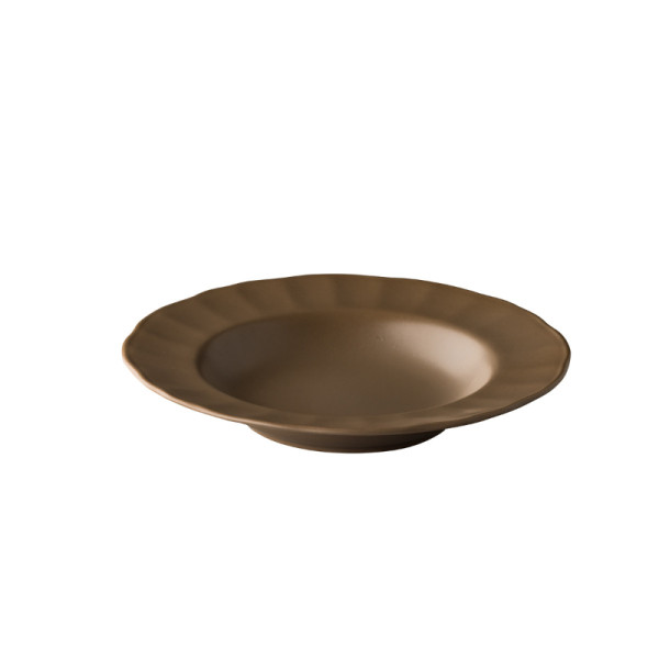 Blossom diep bord bruin 22,9 cm
