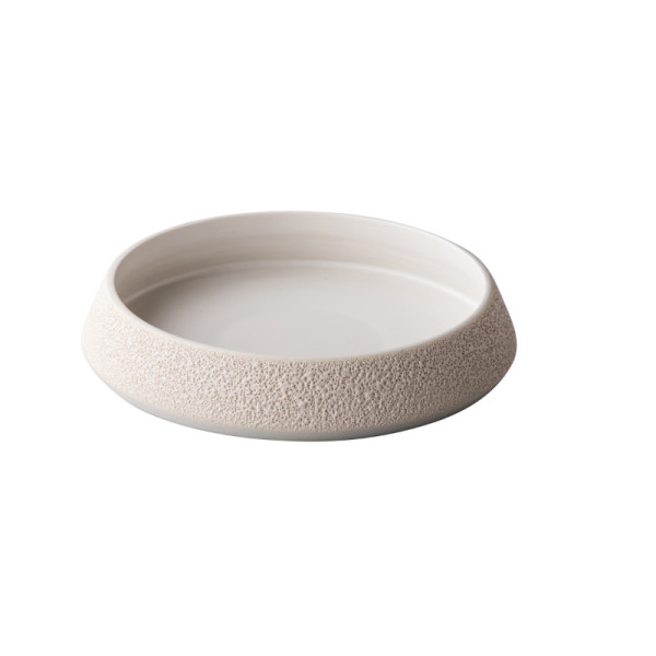 Vulcanic conisch bord wit 20 x 3,7 cm