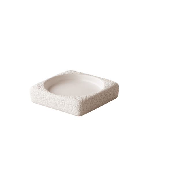 Vulcanic schaaltje vierkant wit 9 x 2,2 cm