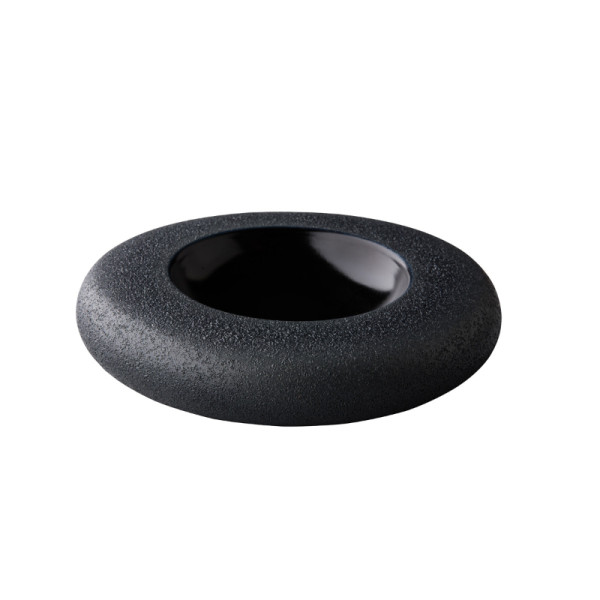 Vulcanic donut kom zwart 22 cm