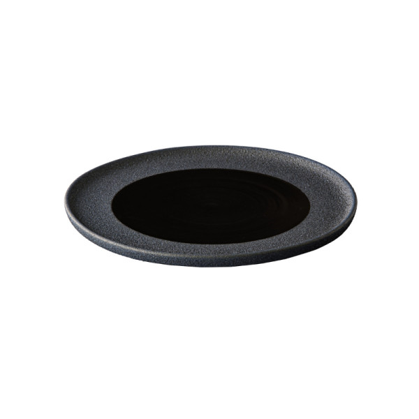Vulcanic bord zwart L 28 x 2,5 cm