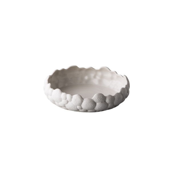 Bubble gebogen kom wit S 20 x 5,5 cm