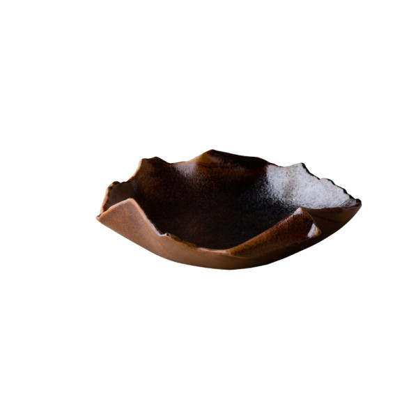 Bord gevouwen goud bruin 30 x 28,5 x 8 cm