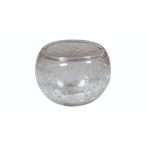 Crackled Glass ShApes bol transparent L 13,5 x 10 cm