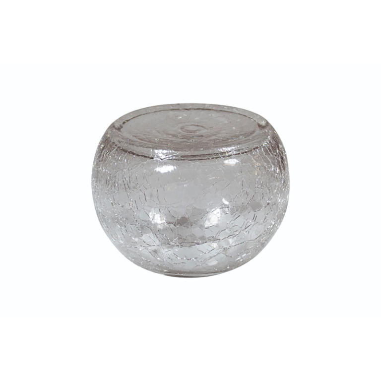 Crackled Glass ShApes bol transparent L 13,5 x 10 cm