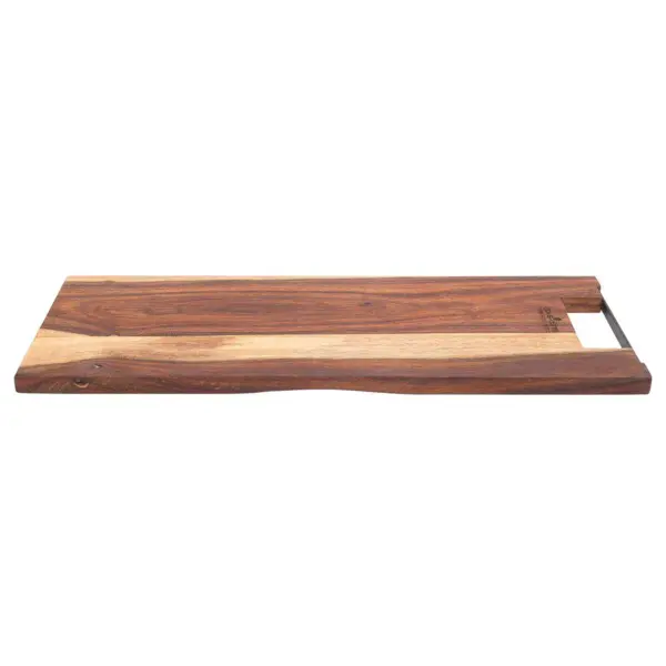 Pure Rose Wood Serveerplank Met Metalen Handgreep <br /> 39 x 20 x 2 cm - Afbeelding 3