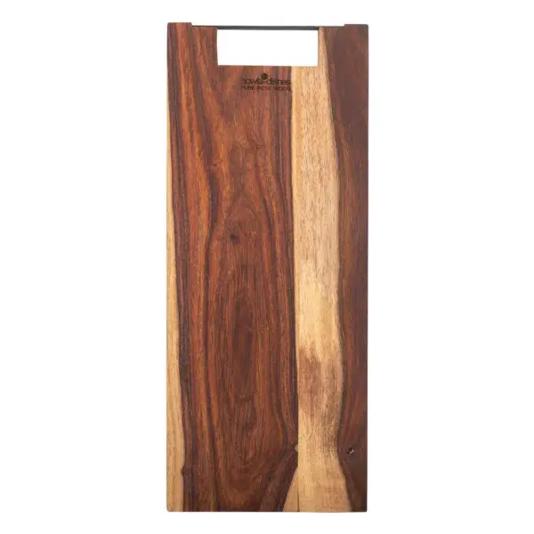 Pure Rose Wood Serveerplank Met Metalen Handgreep <br /> 49 x 20 x 2 cm - Afbeelding 2