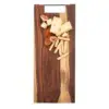 Pure Rose Wood Serveerplank Met Metalen Handgreep <br /> 49 x 20 x 2 cm