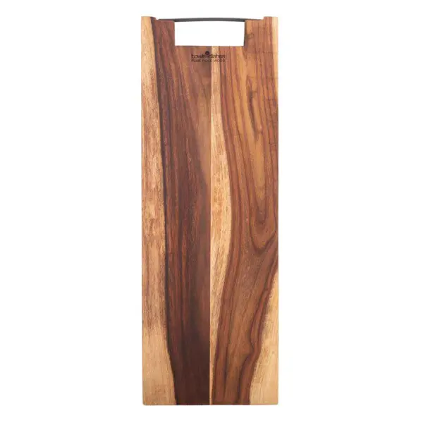 Pure Rose Wood Serveerplank Met Metalen Handgreep <br /> 59 x 20 x 2 cm - Afbeelding 2