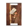 Pure Rose Wood Serveerplank Met 2 Metalen Handgrepen <br /> 30 x 20 x 4 cm
