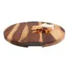 Pure Rose Wood Serveerplank Rond Met 2 Metalen Handgrepen <br /> Ø 59 x 4 cm - Afbeelding 2