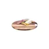 Pure Rose Wood Serveerplank Rond Met Metalen Handgreep <br /> Ø 35 x 2 cm - Afbeelding 2