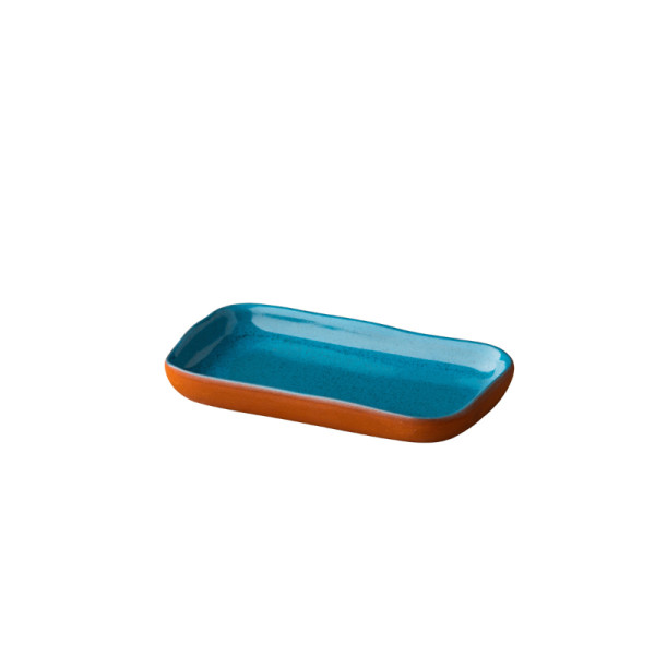 Stoneheart snack tapas bord 15 x 8,5 cm blauw