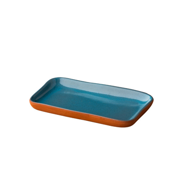 Stoneheart snack tapas bord 19 x 11,2 cm blauw