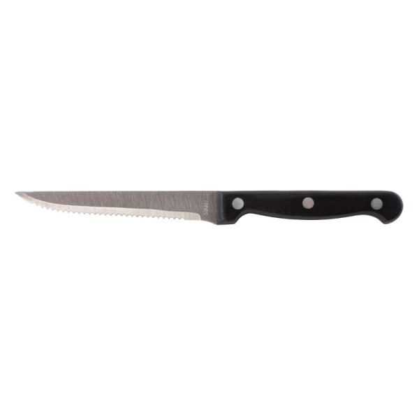 Steakmes zwart handvat 22 cm