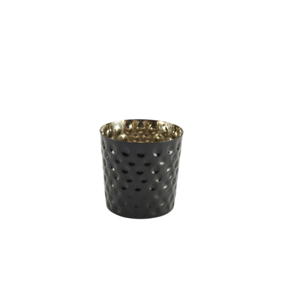 RVS frietpresentatiebakje zwart geham 8,5cm 420ml