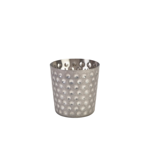 Vintage friet/presentatiebakje gehamerd 8,5cm