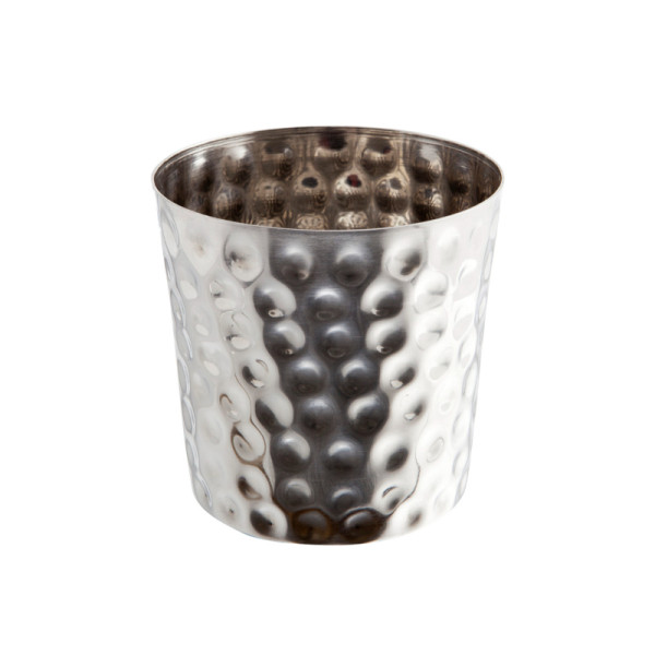 RVS friet/presentatiebakje gehamerd 8,5cm 420ml