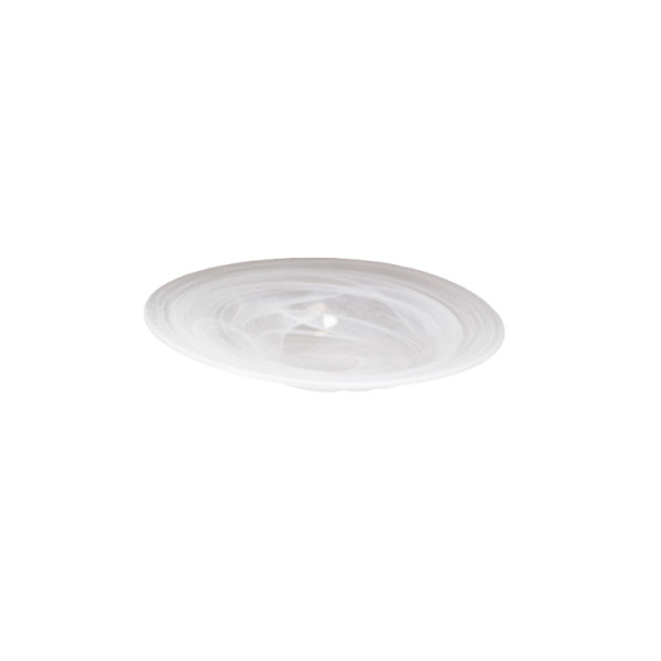 Angled bord schuinaflopend white swirl 25 cm