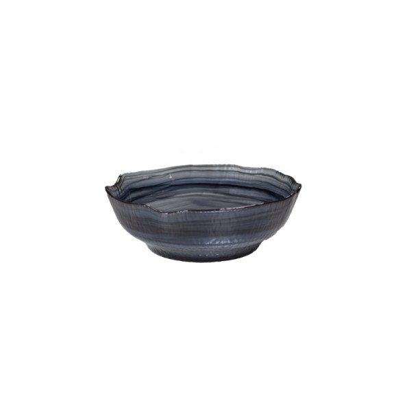 Diep bord met gebroken rand black swirl 19,7 cm