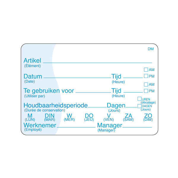 Volledig Oplosbare Rechthoekige Sticker Met Schrijfvlak (250 stuks)