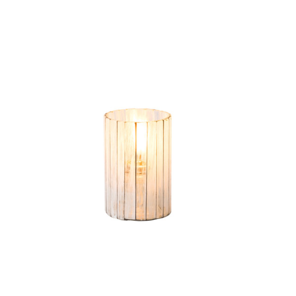 Lamphouder wit + zwarte strepen 7,5 x 12 cm