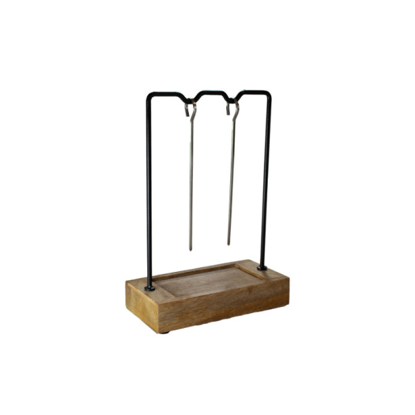 Spieshouder 2 pin mangohout excl. spiezen