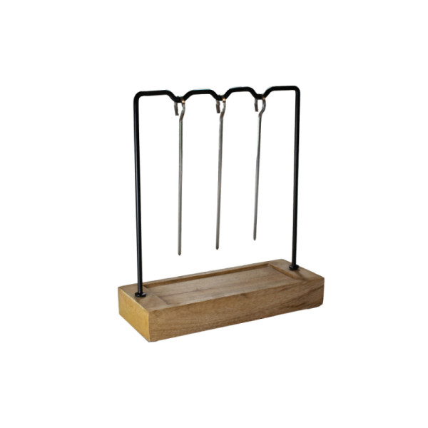 Spieshouder 3 pin mangohout excl. spiezen