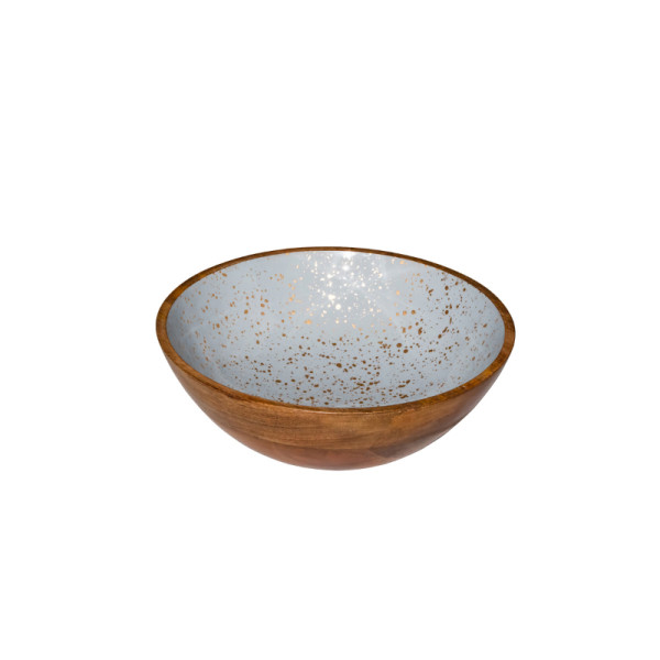 Kom grijs mangohout 25 x 7,5 cm