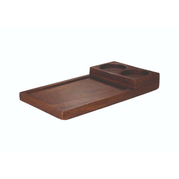 Serveerplank met verhoging mangohout 28 x 15 cm