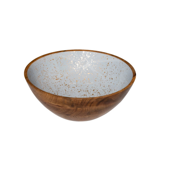 Kom grijs mangohout 30 x 10 cm