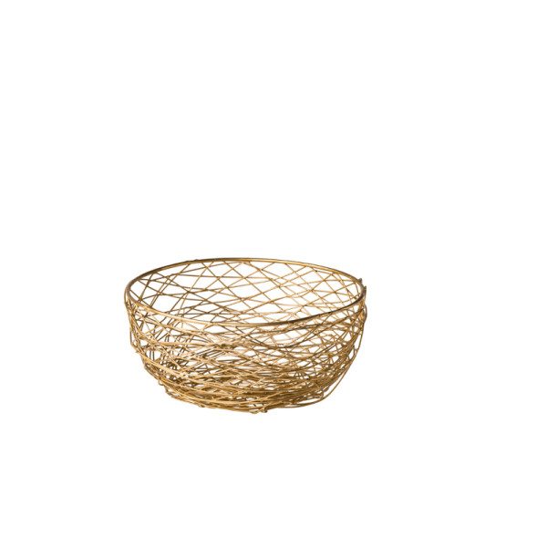 Draadmand goud  26,5 cm