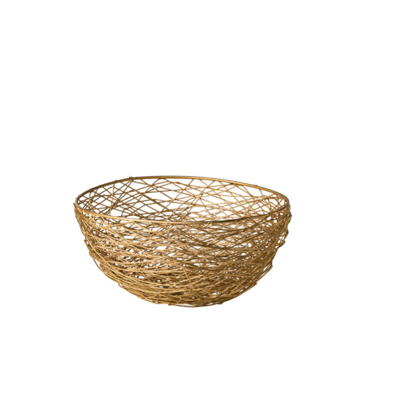 Draadmand goud 30 cm