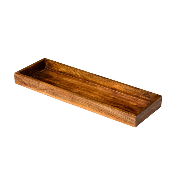 Serveerschaal rechthoekig hout mangohout 62 x 21 cm