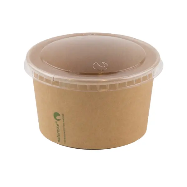 Kraft/PLA <br /> foodcontainer <br /> 90 ml Ø 7.5 x 4.5 cm <br /> (50 stuks) - Afbeelding 2