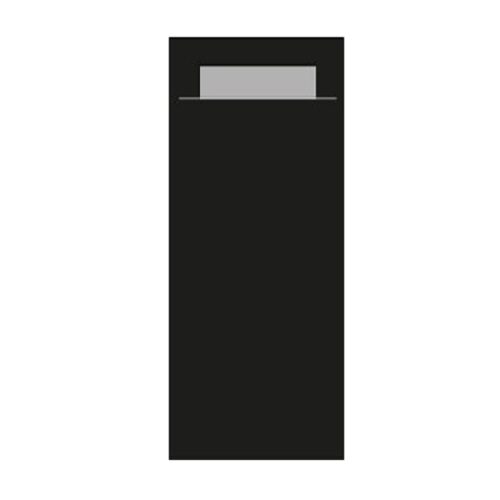 Gekleurd Bestekzakje <br /> Carbon + Grijs 200 x 85 mm <br /> (per 1000)