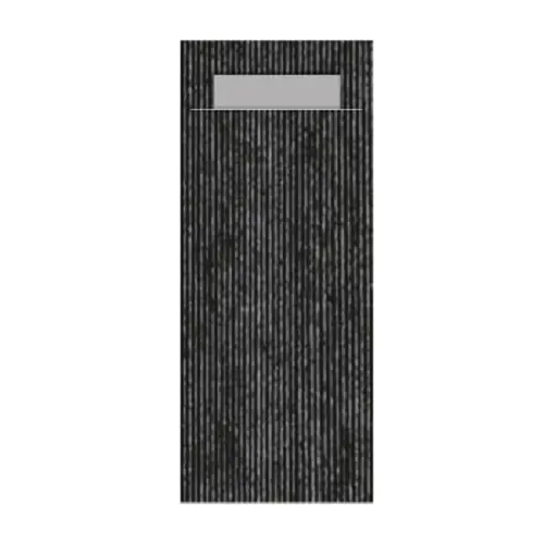 Gekleurd Bestekzakje <br /> Eco Zwart + Grijs 200 x 85 mm <br /> (per 1000)