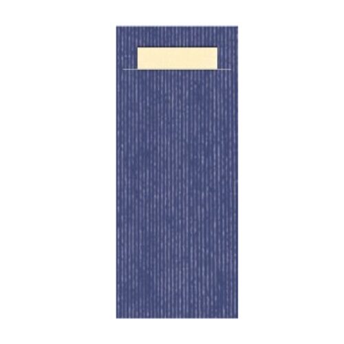 Gekleurd Bestekzakje <br /> Blue + Champagne 200 x 85 mm <br /> (per 1000)