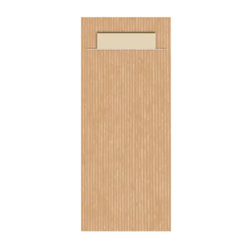 Gekleurd Bestekzakje <br /> Eco Brown Recycled 200 x 85 mm <br /> (per 1000)