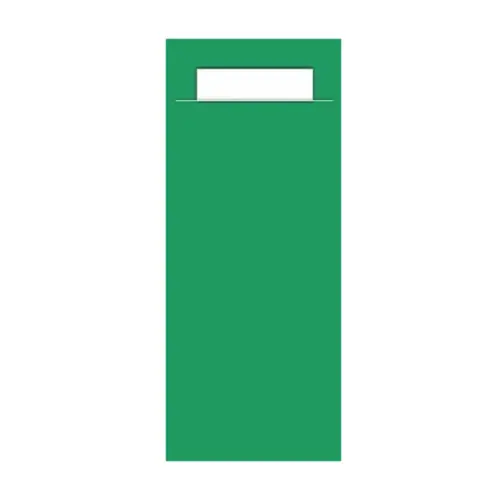 Gekleurd Bestekzakje <br /> Forest + Wit 200 x 85 mm <br /> (per 1000)