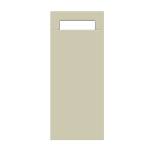 Gekleurd Bestekzakje <br /> Linnen + Wit 200 x 85 mm <br /> (per 1000)