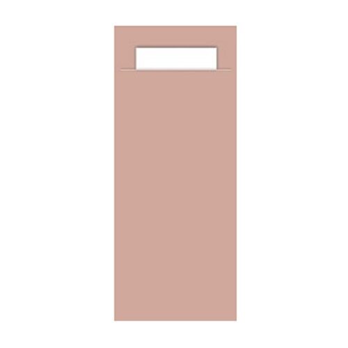 Gekleurd Bestekzakje <br /> Rosé + Wit 200 x 85 mm <br /> (per 1000)