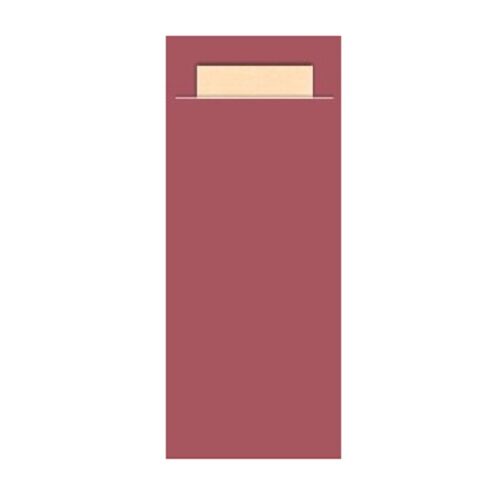 Gekleurd Bestekzakje <br /> Ruby + Ivory 200 x 85 mm <br /> (per 1000)