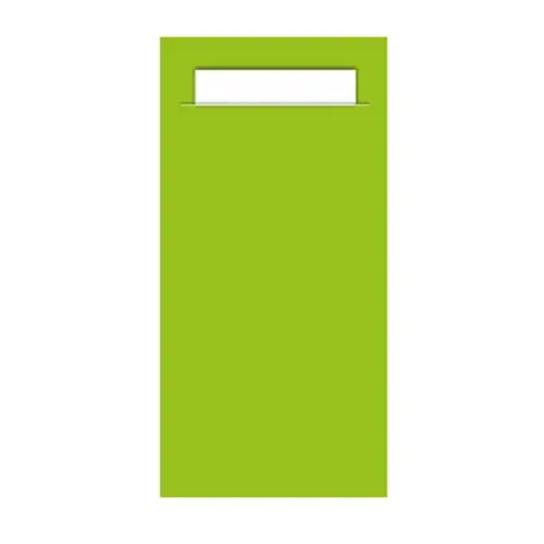 Gekleurd Bestekzakje <br /> Spring + Wit 20 x 10 cm <br /> (per 1000)