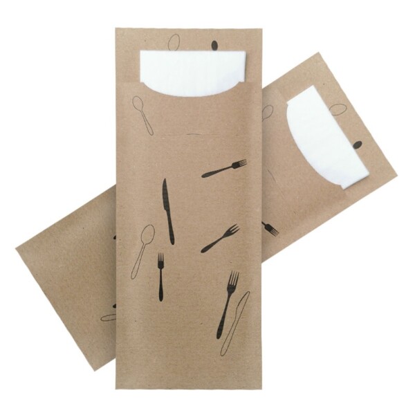 Standaard Bestekzakje <br /> Bestek 200 x 85 mm <br /> (per 3000 stuks)