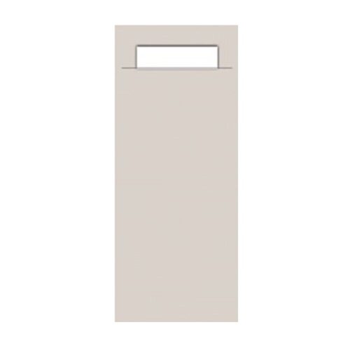 Gekleurd Bestekzakje <br /> Taupe + Wit 200 x 85 mm <br /> (per 1000)