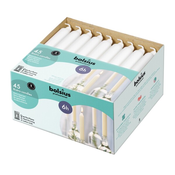Bolsius Professional Bistrokaars Wit (45 stuks)