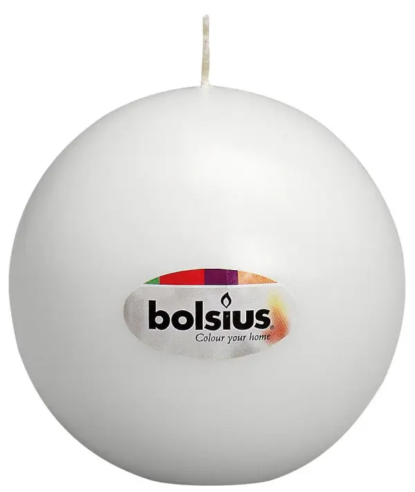 Bolsius Bolkaars <br /> Wit <br /> Ø 7 cm (per stuk)