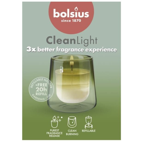 Bolsius Starterskit Clean Light Gardenia & Fig (4 stuks)